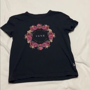 Black floral shirt